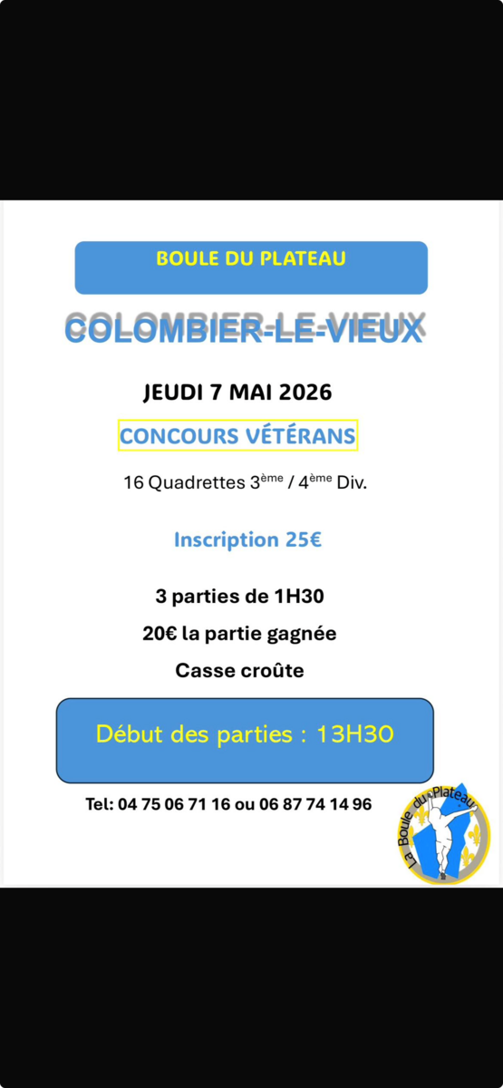 CONCOURS VETERANS à COLOMBIER-LE-VIEUX