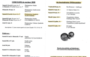 CALENDRIER CONCOURS