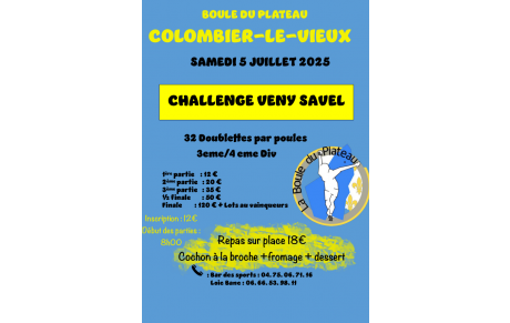 CHALLENGE VENY-SAVEL A COLOMBIER-LE-VIEUX